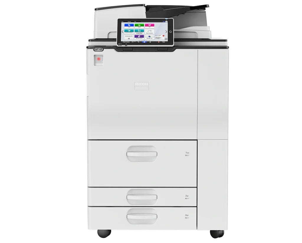 Fleet of Ricoh multifunction business copiers for lease in Charlotte and the Mecklenburg County service area