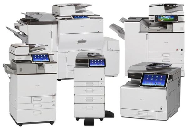 Fleet of Ricoh multifunction business copiers for lease in Charlotte and the Mecklenburg County service area